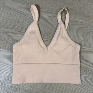 SUNKISSED COCONUT Peach Bralette Top Festival One Size OS Lounge Orange Top